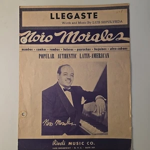 Partituras vintage "Llegaste" Bolero De Luis Sepúlveda interpretadas por Noro... - Imagen 1 de 3