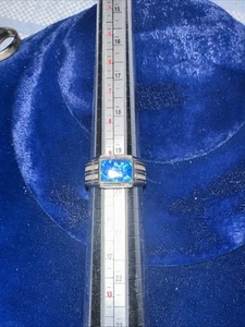 Size 9 Ring- Opal & Diamond 925 Ring - Picture 1 of 9