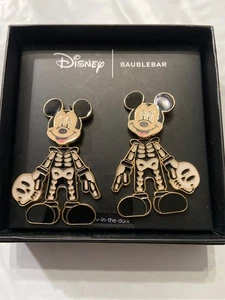 Disney X Baublebar Mickey Mouse Halloween Skelett leuchtet im Dunkeln Ohrhänger - Bild 1 von 2