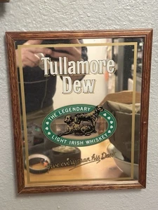 Tullamore Dew Vintage Irish Whiskey Bar Sign Mirror - Picture 1 of 1