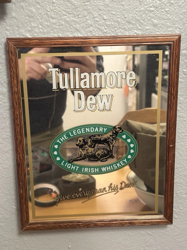 Tullamore Dew Vintage Irish Whiskey Bar Sign Mirror - Image 1 of 1