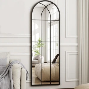 65"x 22" Arched Full Length Window Wall Mirror,Winndow Pane Mirror, Farmhouse... - Picture 1 of 7