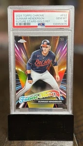 GUNNAR HENDERSON 2024 TOPPS CROMO FUTURAS ESTRELLAS ORO/50 ORIOLES PSA 10 (POP 1) - Imagen 1 de 2