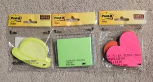 Post-It Notes Lot of Unique Shapes 426 Sheets Total, Hearts Hats & Squares - Picture 1 of 2