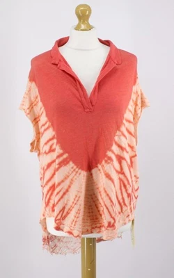 RAQUEL ALLEGRA MUJER POLO SIN MANGAS TIE DYE TOP UK14-16 HELECHO MELÓN PRECIO DE VENTA SUGERIDO POR EL FABRICANTE 205 £ IB Foto 1 de 4
