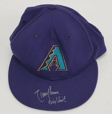 Sombrero firmado por Randy Johnson "Big Unit" Arizona Diamondbacks MLB y Tristar Holo Foto 1 de 4