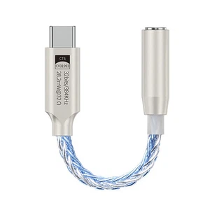 Adaptador de audio Hi-Res Digital5619 32 bits 384 KHz HiFi USB tipo C a 3,5 mm - Imagen 1 de 7