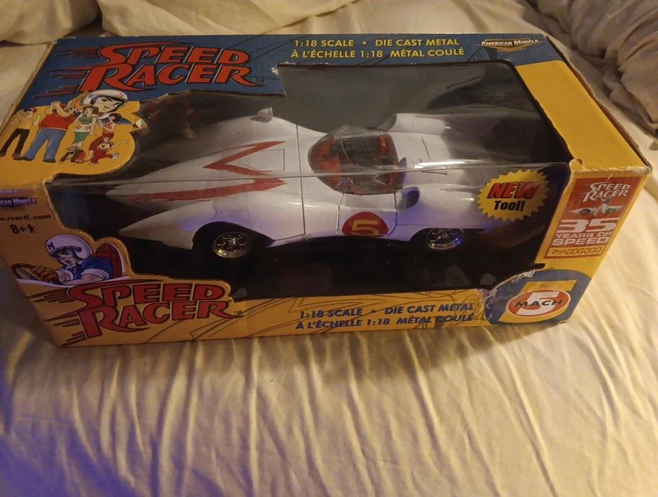 Speed Racer 35th Anniversary Mach 5 - American Muscle ERTL  Red Interior -Read - Image 1 of 4