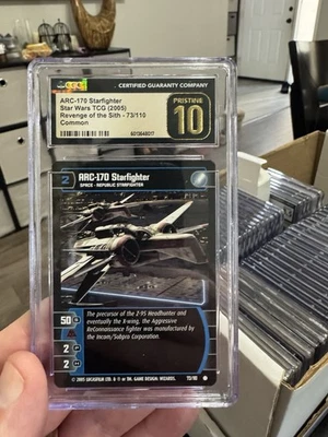 STAR WARS TCG WOTC REVENGE OT SITH ARC-170 STARFIGHTER 73/110 FOIL GEM MINT 10🔥 - Image 1 of 2