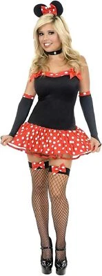 Sexy Miss Mouse Minnie Polka Dot Sexy Fancy Dress Halloween Teen Adult Costume - Image 1 of 2