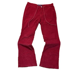 Vtg Blue Asphalt Women's Bootcut Red Flared Jeans 33x31 Y2K Cotton - Picture 1 of 7