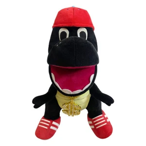 Juguetes de peluche marioneta de mano interacción padre-hijo dinosaurio negro Jeffy marioneta de mano - Imagen 1 de 8