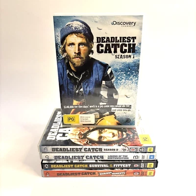5 X Deadliest Catch DVD Lot. S 1 & 2, Legends of Northwest, Hairiest, Survival - Image 1 of 4