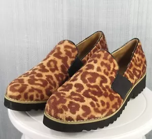 COMFORTVIEW TAREN LEOPARD PRINT HAIR SLIP-ON WOMENS SIZE 8M LOAFERS SHOES - Picture 1 of 18