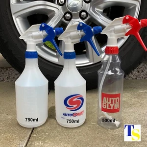 Plastic Trigger Spray Bottles - TS Autosmart Autoglym 750ml 500ml - Chemical - Picture 1 of 2