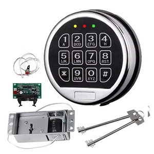 Electronic Safe Lock Replacement Keypad with Solenoid Lock & 2 Override Keys - Picture 1 of 16