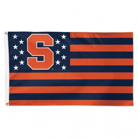 Syracuse Orange 3x5 Deluxe Stars & Stripes Design Flag [NEW] NCAA Sign Banner Cover