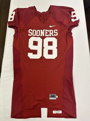 Oklahoma Sooners Game Used Nike Size 46 NCAA Football Jersey - University - OU - Image 1 of 4