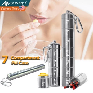 7 Day Weekly Pill Organizer Waterproof Medicine Container Dispenser Storage Box - Picture 1 of 8