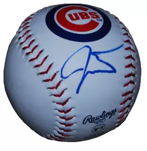 JAMES TRIANTOS signed (CHICAGO CUBS) MLB logo baseball BECKETT BR67632 - Picture 1 of 2