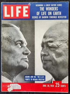 1958 US President Eisenhower Brigitte Bardot Charles Darwin LIFE Magazine - Image 1 of 2