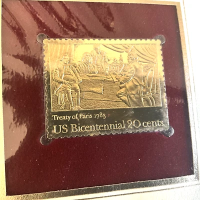 Libro de 44 estampillas de oro 22k réplicas doradas de Estados Unidos Foto 1 de 4