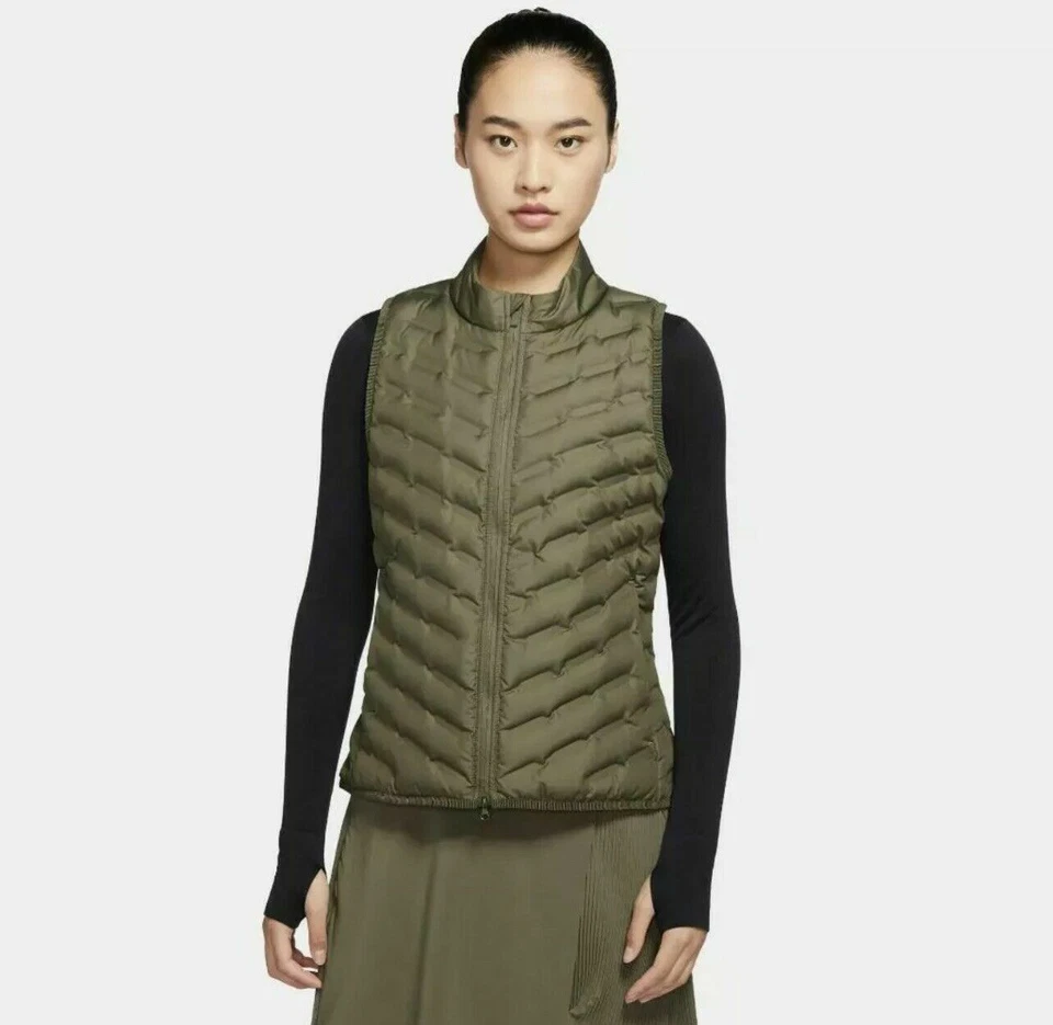Women's Nike Aeroloft Repel Running Gilet Vest Green Rare CK5784-222 Size XS