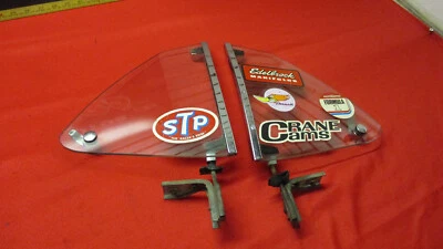 1969 1970 FORD MUSTANG FASTBACK QUARTO DE VIDRO PAR ORIGINAL CONJUNTO TRANSPARENTE 2 - Imagem 1 de 4