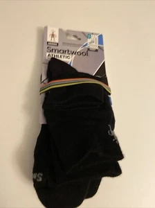 Smartwool Unisex Athletic Ankle Length Targeted Cushion Sock 2 Pack-Black-NWT - Picture 1 of 4