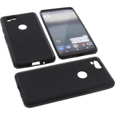 Custodia per Google Pixel 2 Custodia Cellulare TPU Gomma Custodia Nera - Immagine 1 di 4
