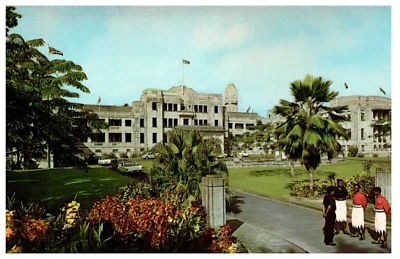 GOVERNMENT BUILDINGS, SUVA, FIJI military and police guards in uniform C Stinson - Image 1 of 2