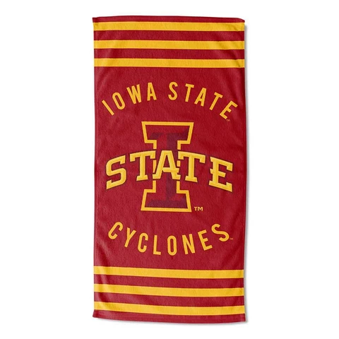 Iowa State Cyclones Stripes Beach Towel Cover