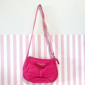 Mezzo Piano Shoulder Mini Bag Pochette Pink Ribbon Kids Girl Kawaii Heart Rare - Picture 1 of 24