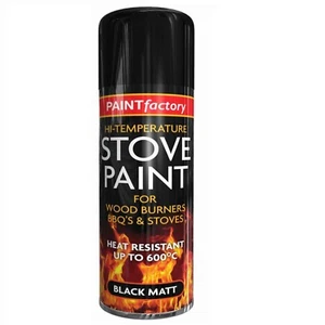 Heat Resistant Matt Black Spray Paint Stove High Temperature paint - 400ml - Bild 1 von 7