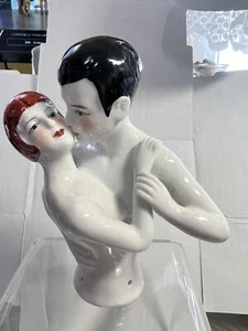 ** 20er Jahre Stil "Paar" Nadelkissen Nadelkissen Half Doll - Bild 1 von 6