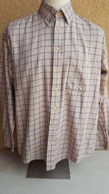 BURBERRY London Men’s Multi-color Tonal Plaids Ctn Btn Front LS Shirt L USA - Image 1 of 4