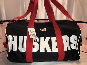 Victorias Secret PINK Nebraska Corn Huskers HUGE Duffle Bag Travel - Picture 1 of 3