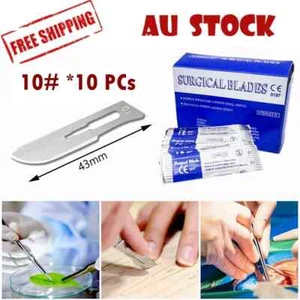 Surgical Scalpel Blade 10x #10 Stainless Carbon Steel Sterile Blades. AU Stock - Picture 1 of 3