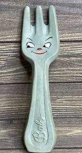Vintage Alan Jay Baby Soft Vinyl Fork Squeaky Toy Light Green