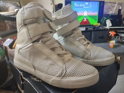 RARO SUPRA TK SOCIETY ZAPATOS ALTOS BLANCOS PERFORADOS!!! Foto 1 de 4