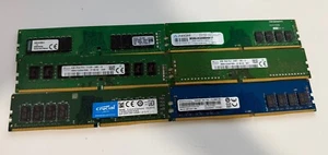 (LOT OF 6) *MIXED BRANDS* 8GB PC4 DDR4 RAM Desktop Memory Various speeds TESTED - Picture 1 of 3