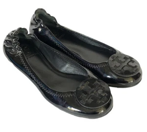 Tory Burch Reva Ballet Flats Womans 5 M Black - Picture 1 of 10
