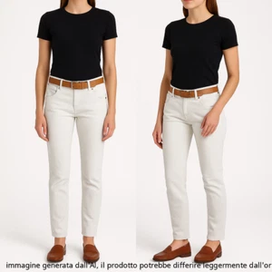Cycle Jeans Da Donna Bianco Denim Taglio Skinny In Cotone Regular Bull Pantalone - Picture 1 of 24