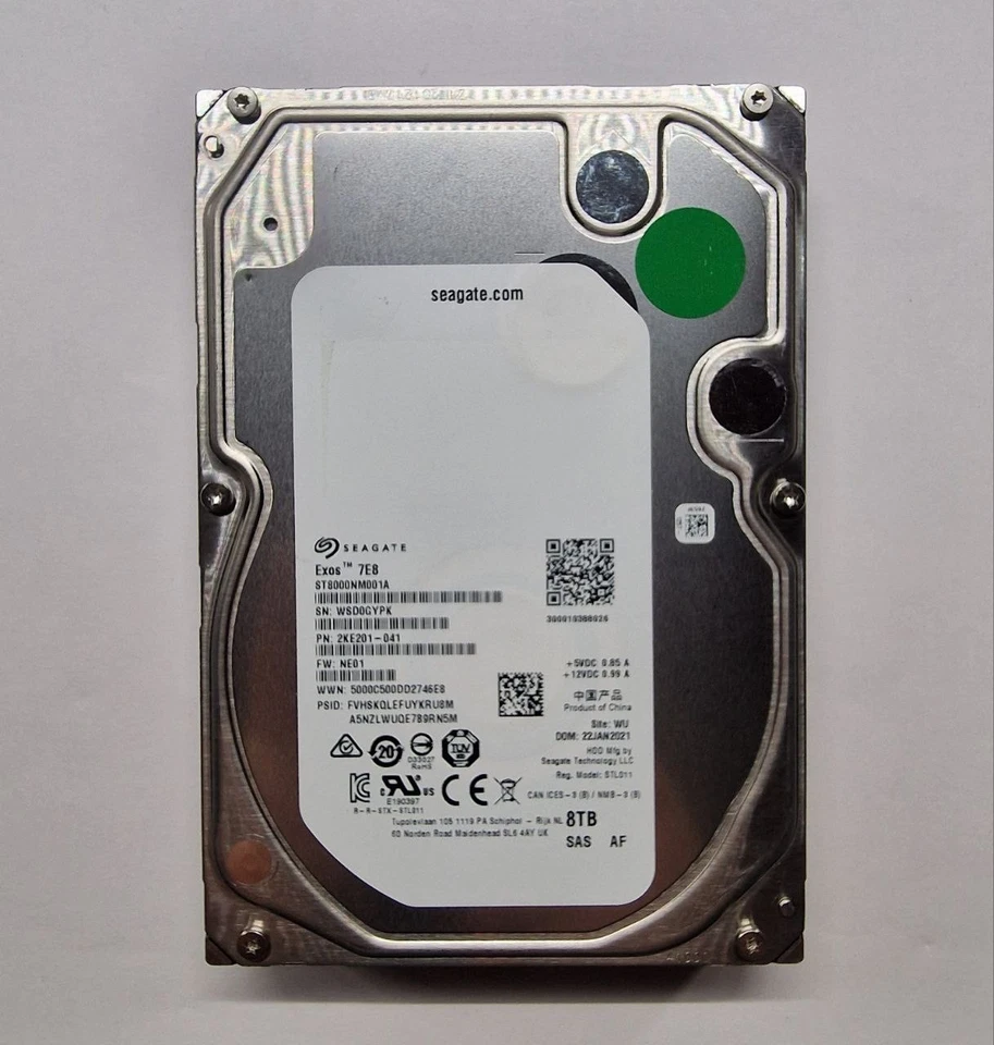 Seagate HDD 8TB, Interno, 3,5", INTERFACCIA SAS - Immagine 1 di 2