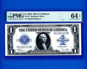1923 $1 Silver Certificate Fr#237 PMG 64 EPQ Choice Uncirculated SPEELMAN/WHITE - Picture 1 of 2