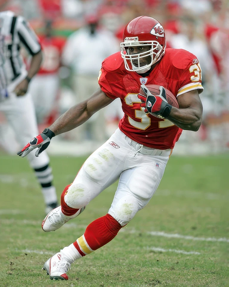 Impresión fotográfica brillante Priest Holmes #31 Kansas City Chiefs NFL 8"X10" 10 Foto 1 de 1