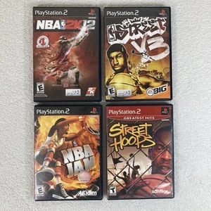 Basketball 4 Game LOT: NBA 2K12, Jam, Street V3, Hoops (Playstation 2 PS2) CIB - Picture 1 of 12