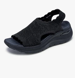 Skechers Arch Fit 2.0 – Flawless Choice Sandal – Women’s Size 8 – Black – BNIB - Picture 1 of 7