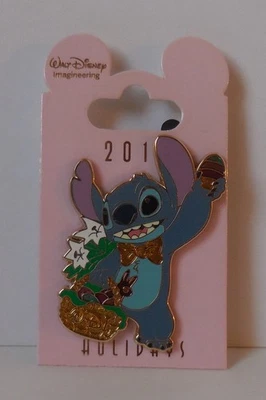 Disney Pin WDI 2013 Easter Stitch in Gold Bow Tie Pin LE250 - Image 1 of 2