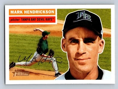 2005 Topps Heritage #190 Mark Hendrickson Tampa Bay Devil Rays - NM/MT - Image 1 of 2